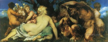  nude Oil Painting - die ernte nude history Hans Makart